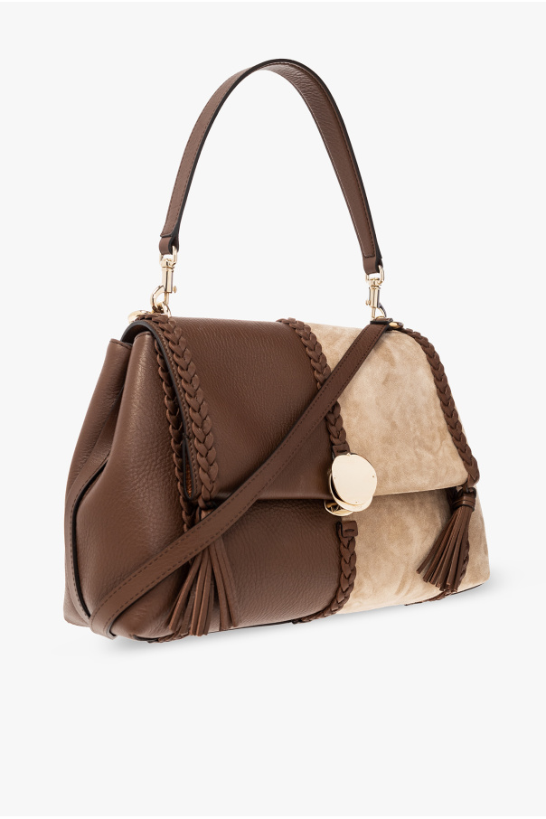 【関税&送料込】Chloe Caramel Leather Medium Penelope Handba AUTH NWT $2390 Chloé Penelope Small Braided Top Handle